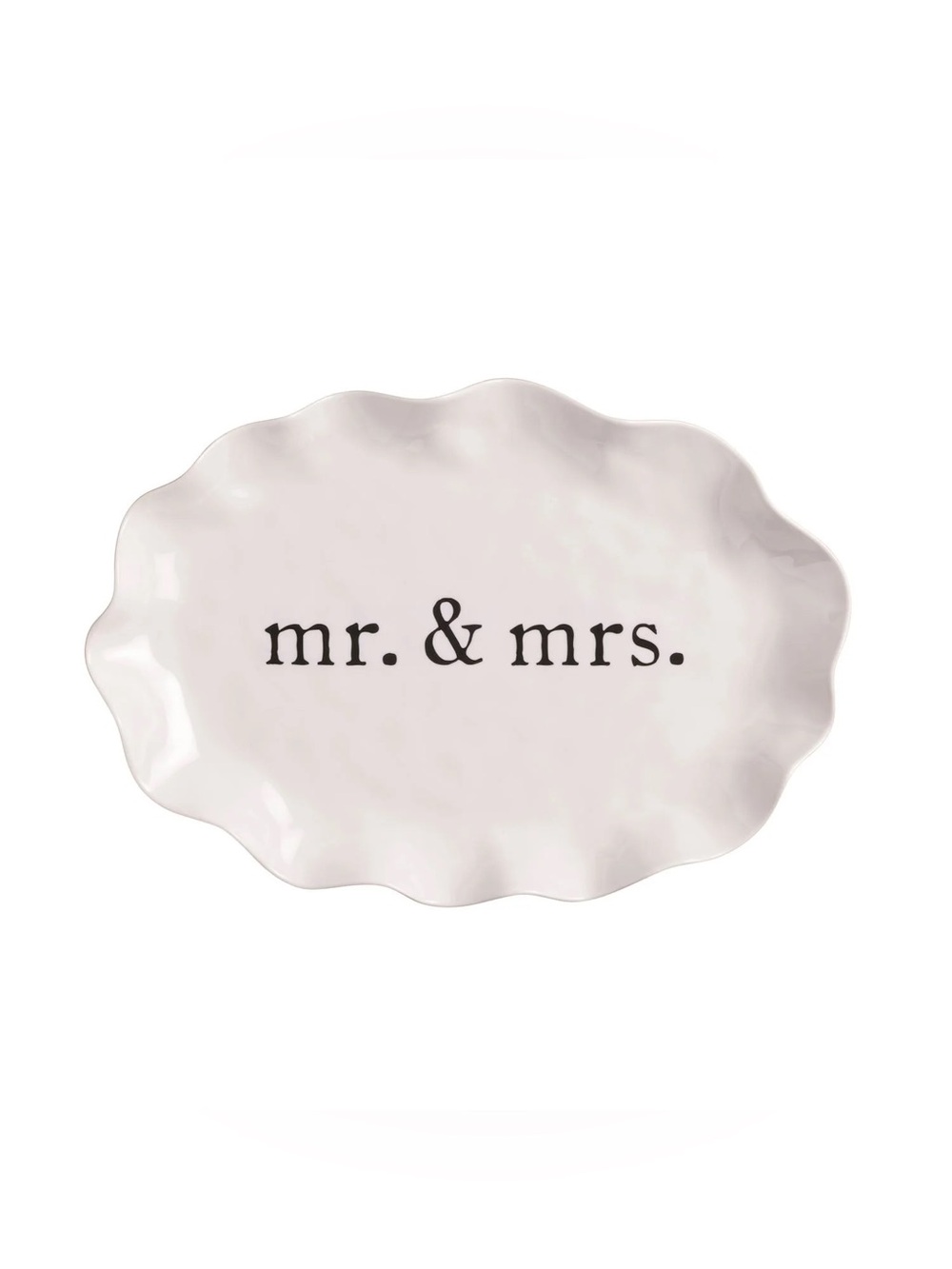 Mr. & Mrs. Melamine Platter by Mud Pie
